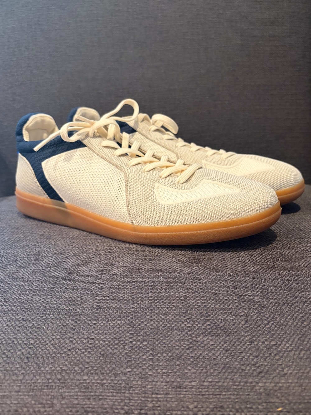 Rothys RS01 Sneaker Hudson Off White Ivory Khaki Cream Blue Mens 13